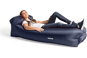 Softybag ORIGINAL Aufblasbares Sofa - Air Lounger - Luftsofa Outdoor - Sommer Gadgets Luft Sofa Couch - Strandliege Aufblasbar Luftsack Outdoor Strandsack Luft (Marineblau)