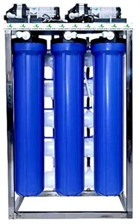 DEALBOOTH 100 LPH Premium Commercial RO Water Purifier Plant for Hotel Home Cafe Restaurant Factory School Garage Double Purification With Stainless Steel Body full installation kit Prime