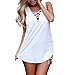 Produktbild SEWORLD Frauen Sommer Ärmellos V-Ausschnitt Lace up Criss Cross Cami Tank Tops(Weiß,XL)
