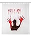 Produktbild Boland 72014 - Horror Duschvorhang Help me, Dekorationen, ca. 180 x 180 cm
