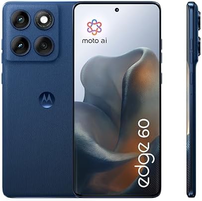 Motorola edge 60 con Moto AI 8/256GB, Fotocamera 50+50+10MP, selfie 50MP, Display 6.67" pOLED 120Hz, MediaTek Dimensity 24M, batteria 5200mAh, ricarica 68W, Android 15, PANTONE Gibraltar Sea