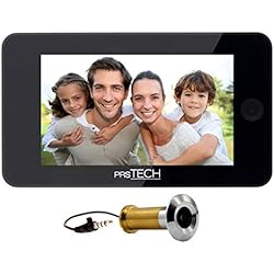 prsTECH® DoorCAM DC2 PLUS Judas Numérique Grand écran 4,3'' Espion Porte Caméra Grand Angle 120° pour épaisseurs de porte de 38mm-110mm, facile à utiliser, sécurité