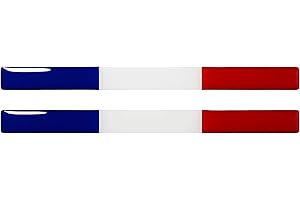 BIKE-label Autocollants 3D drapeaux France 2 pièces chaque 120 x 10 mm pour voiture, moto X300659VA