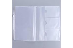 GENERISCH PVC-Beutel mit Reißverschluss, für Notizbücher, Terminkalender, PVC-Organizer, mit Reißverschluss, für Büro, Reisen, Dokumente, 165 x 95 mm