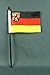 Produktbild Kleine Tischflagge Rheinland Pfalz 15x10 cm mit 30 cm Mast aus PVC-Rohr, ohne Ständerfuß