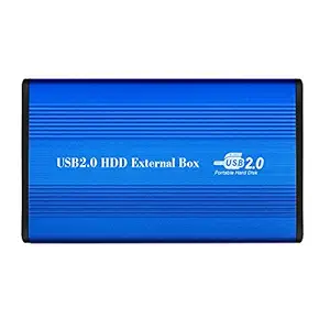 Homgee USB2.0 to IDE Hard Disk Case 2.5'' IDE D Enclosure Portable Hard Disk Box Aluminum Alloy D Enclosure Blue