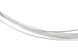 PH PandaHall 2 m Alambre de Plata de Ley 925, Alambre de Plata Plana Calibre 21 para Artesanía y Creación de Joyas Bisel