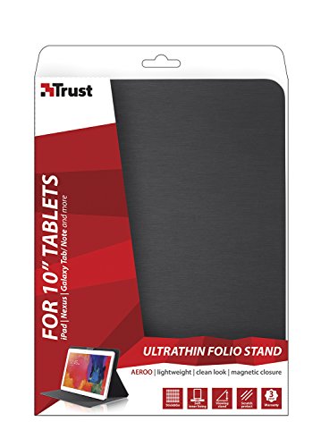 Trust Aeroo Folio Stand – flaches Hülle für 10″ Tablets (z.B. iPad Air, Galaxy Tab 4 10.1, Galaxy Tab S 10.5, TabPRO 10.1 & Note 10.1) schwarz - 7