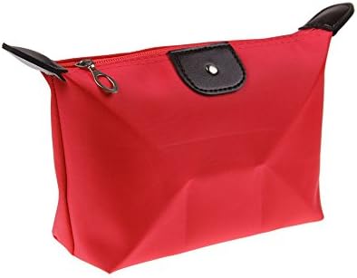 Generic Nylon Waterproof Lady's Makeup Bag, Cosmetic Storage Bags, Toiletry Lipsticks Nails Polish Organizer (Red)