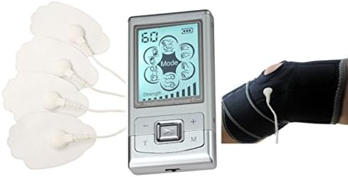 6 Modes Electro Massage Therapy Tool Machine + Lower Leg Brace Silver