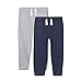 Bluezoo Kids Pack Of Two Boy's Grey And Navy Cuffed Jogging Bottoms 12-18 Months