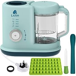 Lictin Cuiseur à Vapeur Bebe 4 en 1 Robot Multifonction Bebe Mixeur Cuiseur Bebe Mélange Réchauffage Stérilisation pour le Repas Du Bébé