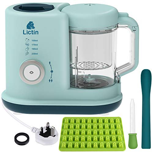 Lictin Cuiseur à Vapeur Bebe 4 en 1 Robot Multifonction Bebe Mixeur Cuiseur Bebe Mélange Réchauffage Stérilisation pour le Repas Du Bébé