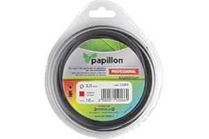 PAPILLON Hilo Nylon y Aluminio Desbrozadoras Cuadrado Professional Ø 3,5 mm. Rollo 10 metros. Hilo Nylon Corte Hierba, Jardin, Maleza
