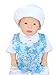5 piece christening suit children summer with shirt, pants, embroidered vest, bow tie and hat, size 80-86, L22