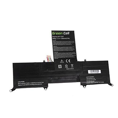 Green Cell® AP11D3F Laptop Akku für Acer Aspire S3 S3-371 S3-391 S3-951 (Li-Polymer Zellen 3300mAh 11.1V Schwarz) - 2