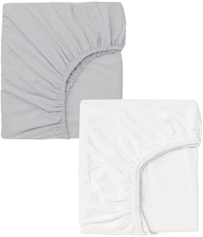 2 Adet 70 x 120 x 20 cm Anne Yanı Lastikli Penye Kumaş Bebek Çarşafı