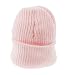 Baby Girl Boy Turn-up Knitted Beanie Hat Pink New-born