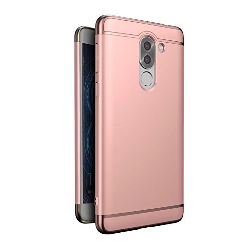funda Honor 6x cover   Leathlux Ultra Delgado Anti-Ara  azos Protecci  n Duro Carcasa Enchapado protectora de parachoques trasero 3 En 1 case para Huawei Honor 6x  2016  5 5   Oro Rosa 