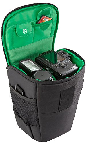 RIVACASE SLR Colttasche – Elegante Tragetasche mit verstellbaren Trennwänden und Zubehörfächern – Schwarz - 3