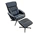 Produktbild ECO-DE 739 Massagesessel mit Hocker, 9 verschiedene Massagen mit Wärmefunktion und Vibration, Schwarz