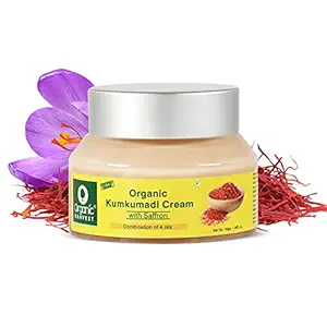 Organic Harvest Kumkumadi Face Cream with Saffron Combination of Vetiver, Banyan, Manjishtha & Turmeric Oil for Healthy Skin Glowing & Blemishes Clear - 50gm
