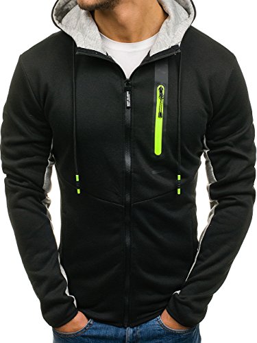BOLF Hombre Sudadera con Capucha J.Style DD82 Negro M [1A1]