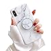Produktbild iPhone X Handyhülle,Dewanxin Einfach Bereift Marmor Einfach mit kreative Halter Handytasche Protective Case Cover (iPhone X, Weiß)