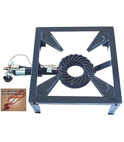 Paella grillset Huelva met 2 lichtpunten, 45 cm gasbrander 2-ring (15,7 kW), 65 cm pan, versterkte voeten, incl. slang en drukregelaar Paella grillset Huelva met 2 lichtpunten, 45 cm gasbrander 2-ring (15,7 kW), 65 cm pan, versterkte voeten, incl. slang en drukregelaar