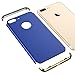 Produktbild VemMore kompatibel mit iPhone 7 Plus Hülle Hard Handyhülle 360 Hardcase Full Body Ultra Slim Dünn Case 3 in 1 Gold BumperSchutz Schutzhülle Anti-Kratzer Protective Stoßfest PC Cover Matt - Blau
