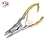 Ingrown ToeNail Clipper Cutter - Professional & Home Use - Tools - Cantilever Germany Product - Podiatry Instrument - Toe Nail Nippers Cutters Clippers + Stylish Safety Pouch, Gold plated,Metal Clipper