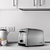Acelink Automatik Toaster 2 Scheiben, 800 Watt Edelstahl-Toaster mit Brötchenaufsatz, Krümelschublade, 7-Bräunungsstufen (Silber) - 7