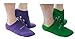 AYAOQIANG Moisturizing Gel Spa Socks for Moisturize Soften Repair Cracked Skin-2Pair (Green + Purple)