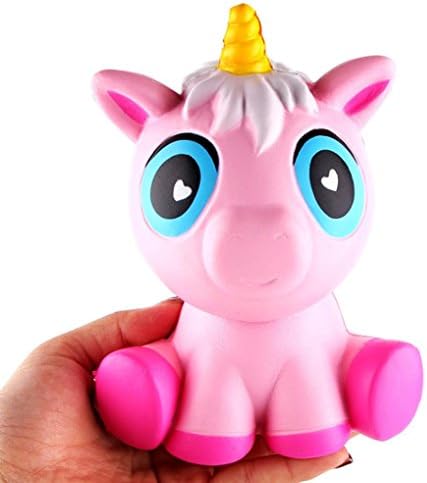 2018 Newest Slow Rising Squeeze Toys,Yesmile Toy 14cm Lovely Pink Unicorn Cream Scented Squishy Charm Slow Rising Simulation Kid Toy Key Cell Phone Pendant Strap Gift Home Décor (11*11*4cm, pink) (Lovely Pink, A)