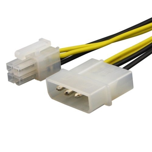 Manhattan 338646 – Kabel (CPU P4 (4-Pin), Molex (4-Pin), männlich/weiblich, Schwarz, Weiß, Gelb)