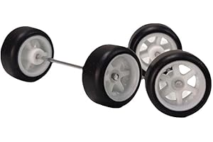 Enyolidimk 4Pcs Light Alloy Wheels, Scale 1:64, Aluminum Rims, Rubber Tires, Model Alloy Accessories, Wheel Rubber and Tires, Accessories