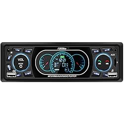 Favoto Autoradio Bluetooth Manos Libres Radio FM Estéreo de Coche 60Wx4 Apoyo de Reproductor MP3 para Automóvil con Puerto Dual USB Micro SD AUX Control Remoto Manual de Español PDF Negro 1 DIN