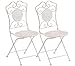 Produktbild Dehner Klappstuhl Provence Stylo, 2er Set, je ca. 92 x 40.5 x 52 cm,  Metall, weiß
