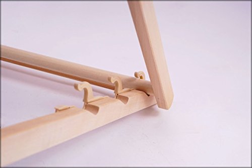 Holz Liegestuhl – schwarz – stabile Strandliege 3-fach höhenverstellbar mit Sicherheitsbügel (Schwarz) - 3