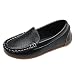 Produktbild Unisex-Kinder Weiches Leder Halbschuhe Sannysis Kinder Kind Jungen Mädchen Solide Leder Sport Faul Sneaker Casual Bootsschuhe (25, Schwarz)