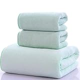Tacto suave DZSLTC Toalla de vellón Coral de Tres Piezas Suave y Fina Las Toallas Son Suaves y cómodas al Tacto y están Hechas para su máxima Comodidad de absorción y @ A70 * 132cm