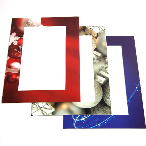 Blank Christmas Greeting Cards Photo Frame Printed Insert/Photo/Cross Stitch 6 Cards Per Pack 102mm x 152mm GC3 - Pack of 1000