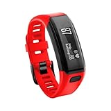 Omiky® Art und Weise 2017 echtes Silikon-Gummi-Uhr-Band-Handgelenk-Bügel für Polar A360 intelligente Uhr (Grün) (Rot)