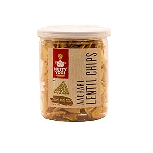 Nutty Yogi Achari Lentil Chips Combo for Kids | Healthy Party Snacks for Tea |Lightly Spicy Keto Snacks | High Protein & Fiber |No Added Preservatives - 100 Gm (Pack of 2)
