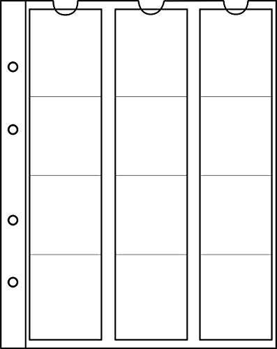 5 Prophila Kobra hojas para monedas, de 12 divisiones de 44 mm Ø
