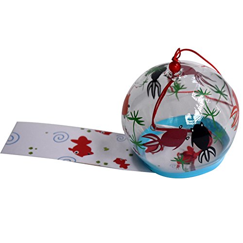 Japanisches, handbemaltes Glas-Windspiel Edo Furin (Verliebte Fische) - 2