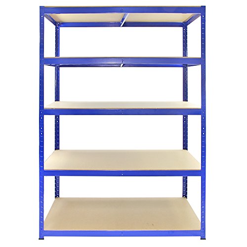 Monster Racking T-Rax Heavy Duty Racking / Metal Storage Shelving, 280 kilo/shelf, Blue, 120 x 182.5 x 60 centimetres