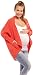 Happy Mama Women's Maternity Waterfall Batwing Knit Cardigan with Pockets. 230p (Coral, ONE SIZE UK 10/12/14)