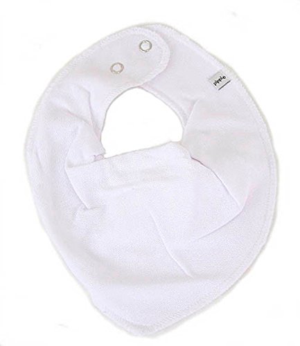 Pippi Bavoir bandana double épaisseur avec boutons-pression pour bébé Couleur unie
