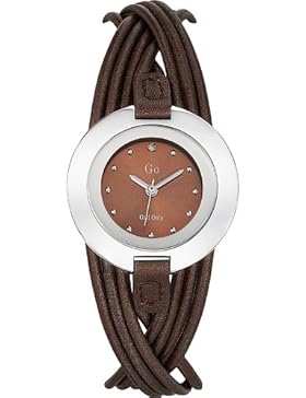 Go Girl Only 698123 Damen-Armbanduhr, Quarz, analog, braunes Zifferblatt, braunes Leder-Armband